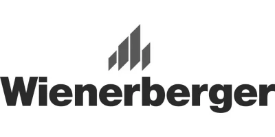 Лого на Wienerberger – три издигащи се плочи, символизиращи строителни материали